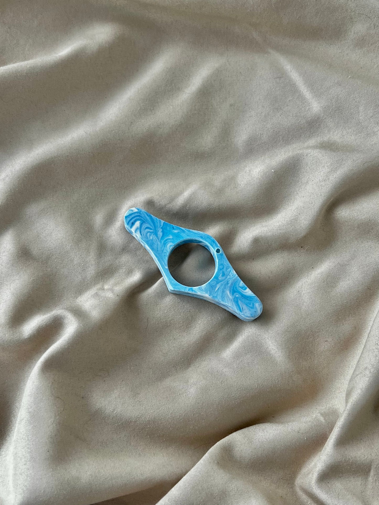 Bague de lecture ronde bleue