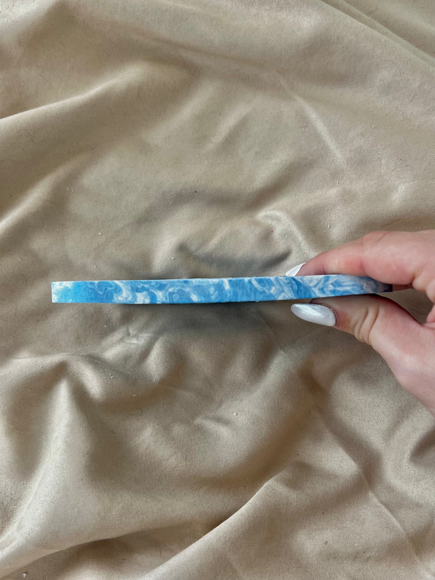 Mini vide poche nuage marbré bleu